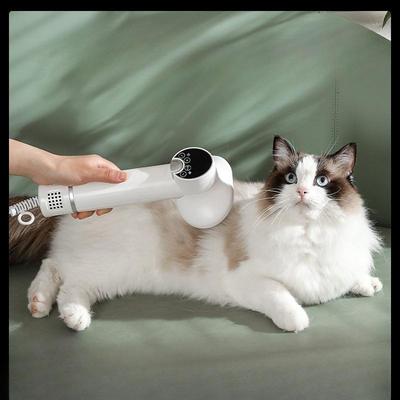 Pet Intelligent Electric Hair-drying Comb Set - Cat Hair-drying Comb for Grooming Cats and Dogs, Hair Removal Comb for Both Cats and Dogs.