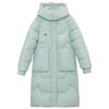 2023 European Women's Winter Mid-Length Down Coat with Detachable Hood