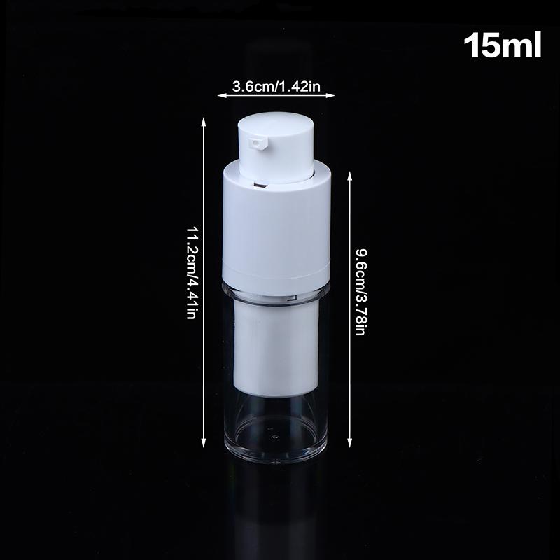 

15/30/50ml Vacuum Pump Bottles Frosted Clear Round Lotion Foundation Jar Rotating Lifting Lid Empty Travel Cosmetic Dispenser
