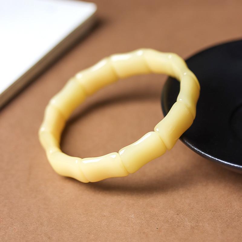 Chalcedony Bamboo Joint Bracelet - New High-End Chinese Style Hand Jewelry