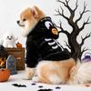 Halloween Pet Hoodie Fleece Dog Sweater Pumpkin Skeleton Cat Costume Warm Plush Coat for Small Medium Dogs Cats Puppy Winter