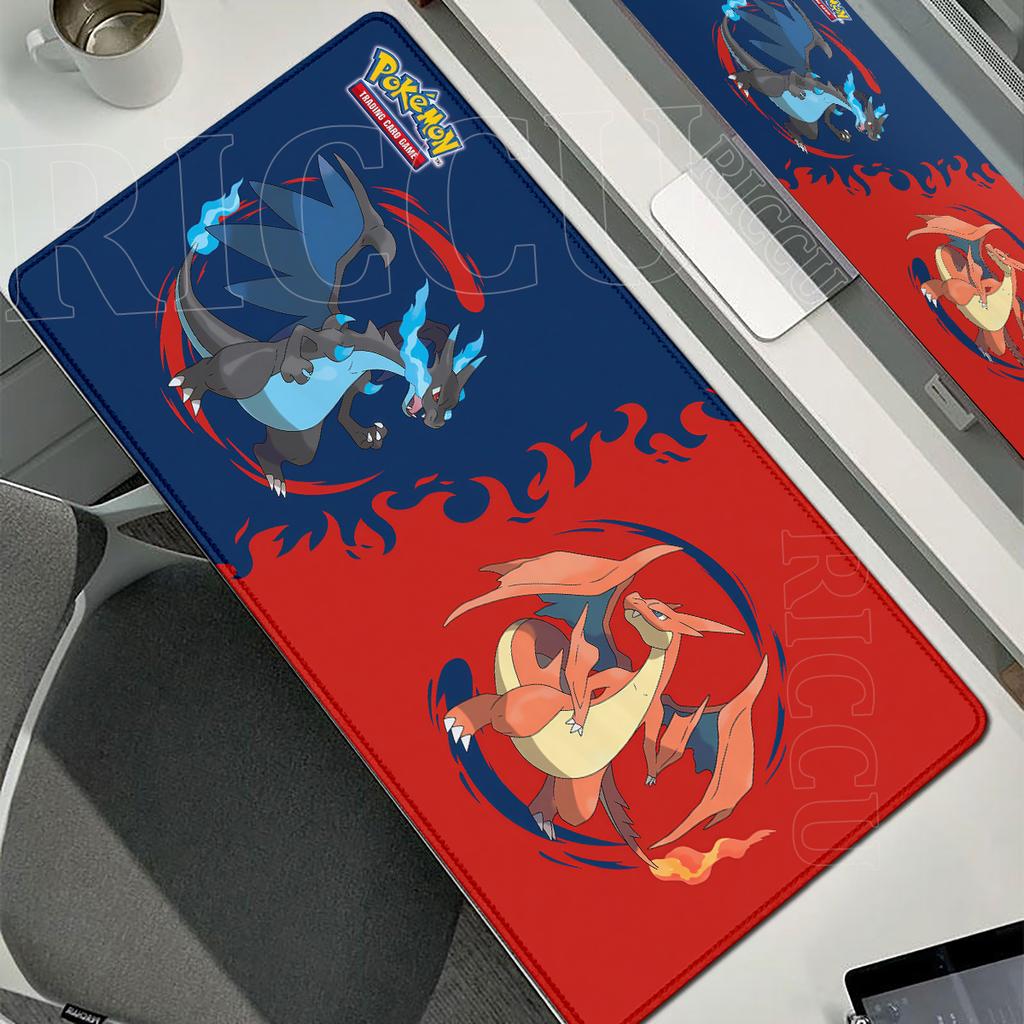 Gaming Pads HD Anime Large Desk Mat Pokmon Keyboard Extended Mousepad Office PC Desks Accessories Charizard XXL Gamer Mouse Pad