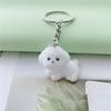 Cute Flocked Resin Puppy Pendant Resin Puppy Flock Charm for Creative Jewelry Projects and Personalized Accessories