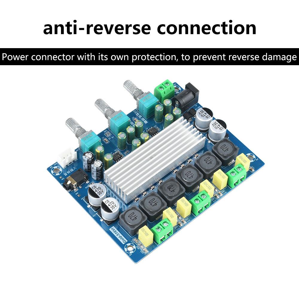 DC 8-24V Stereo Bi-Channel Amplifier Board 50W*2+100W TPA3116 Class D 2.1 Channel Audio Amplifier Module