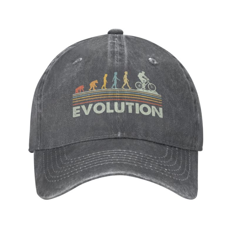Personalisierte Baumwolle lustige Mountainbike Evolution Baseball Cap Sport Frauen Unisex verstellbare MTB Biker Radfahrer Papa Hut Herbst