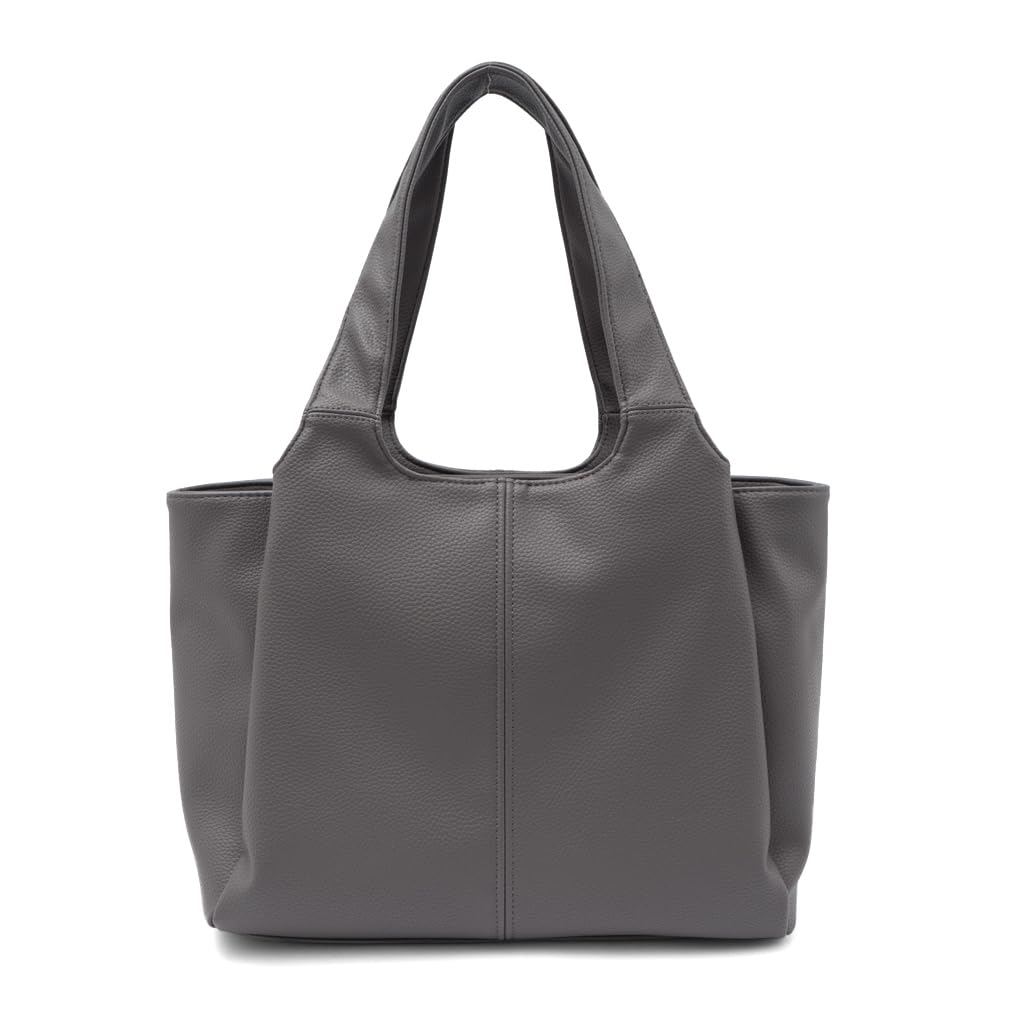 VITAFELICE Women's 3-Room Long Handle Tote Bag (sib-20065p) (Gray)