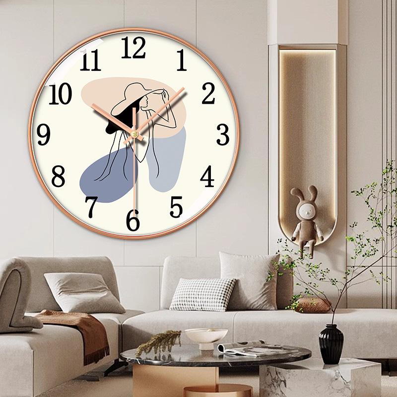 10 Zoll 25 Zentimeter Minimalistische Heim Stille Modeuhr Kreative Schlafzimmerdekoration Personalisierte Leichte Luxus Wanduhr