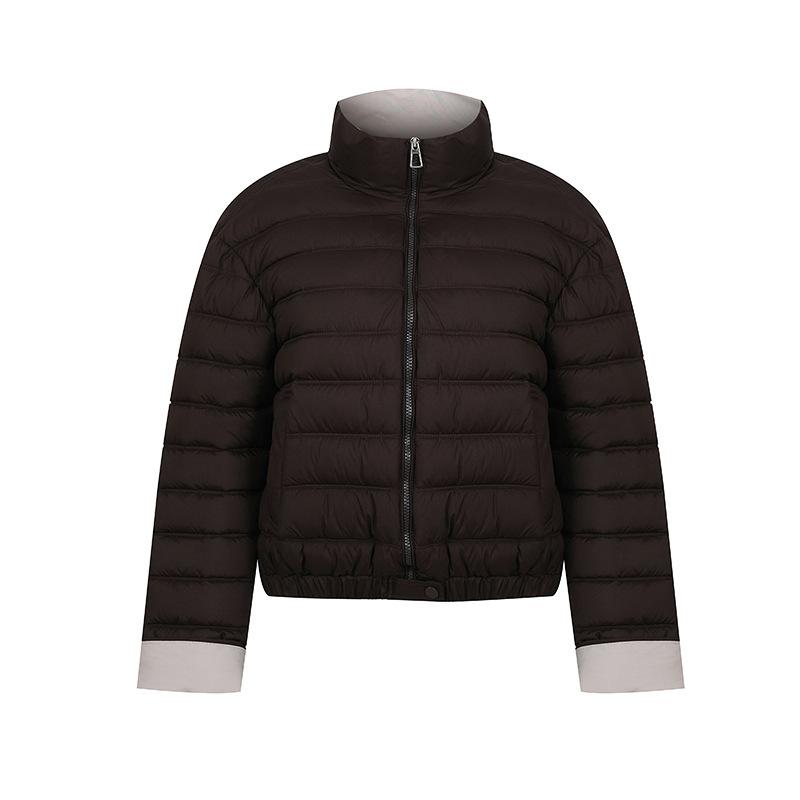 Women's short cotton-padded clothes, autumn and winter new models, contrasting colors, fashionable age-reducing and cold-proof clothes, temper