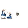 Reindeer Elk Resin Statue And Owl Figurines Sculpture Collection for Fireplace Tabletop Living Room