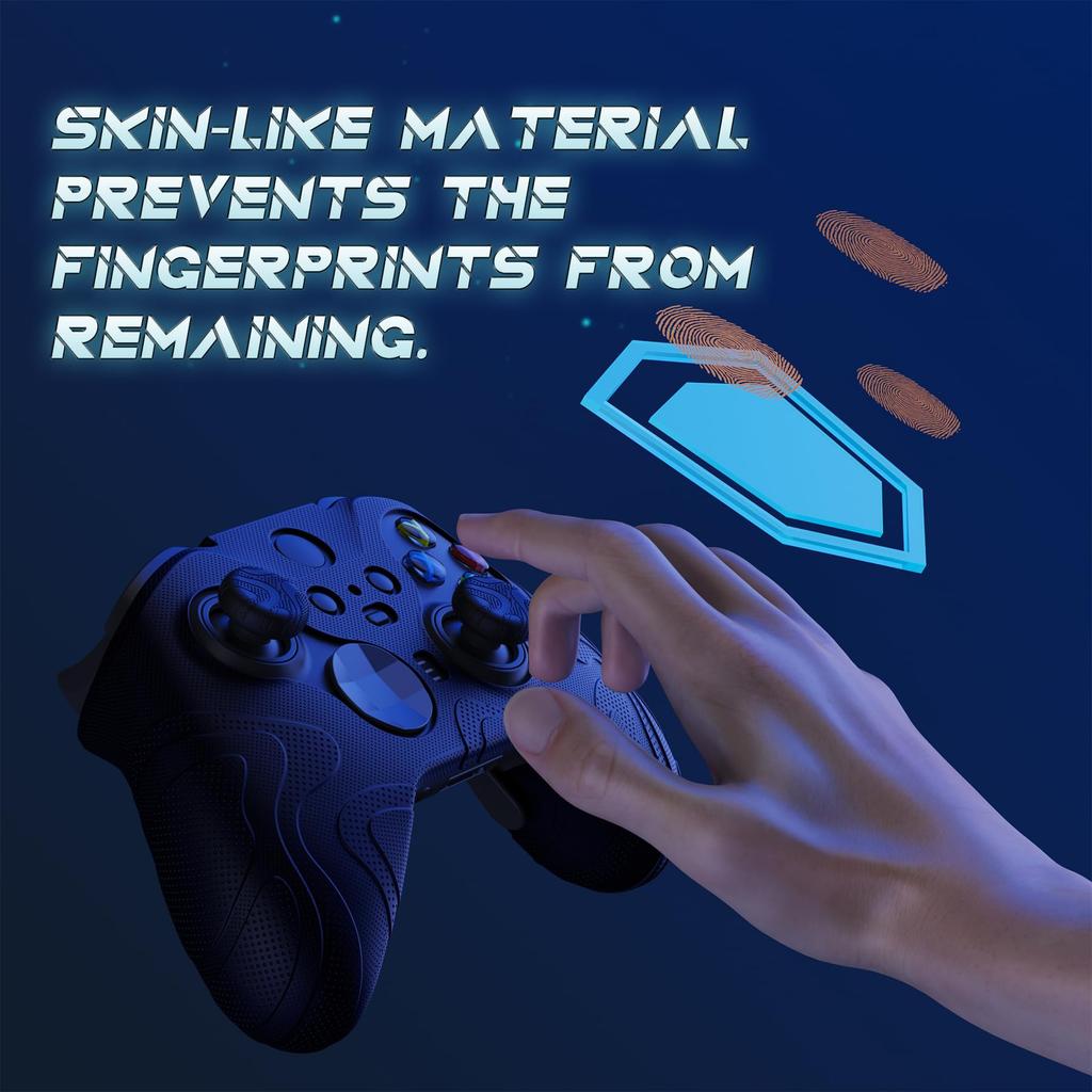 PlayVital Mountain Range Edition Silicone Cover for Xbox Elite Wireless Controller Series 2 & Elite Series 2 Core with Non-Slip Thumb Grips - Black