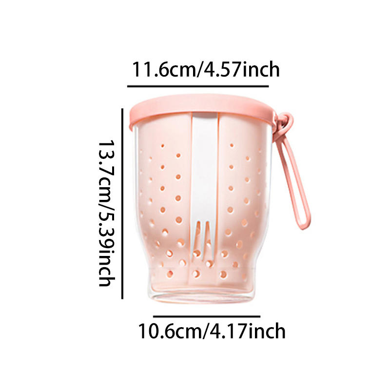 Double Layer Oatmeal Storage Jars Salad Cups Cereal Nut Yogurt Container with Fork Sauce Cup Food Storage Bento Box