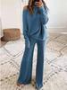 2024 Spring Collection: European & American Women's Casual One Shoulder Knitted Suit