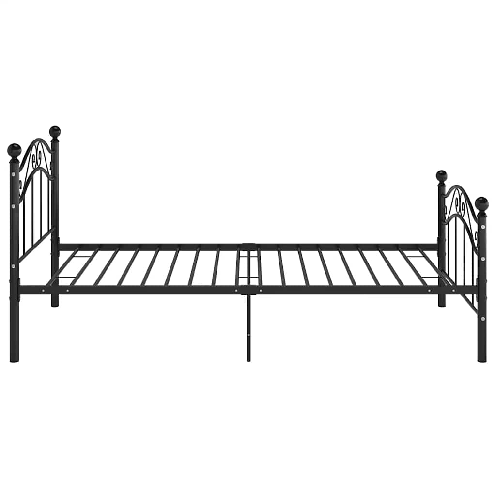 Single Bed Black Metal 90x200 cm