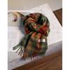 100% Wool Knitted Scarf Unisex Winter Warm Accessory Classic Plaid Long Neck Wrap Men Women