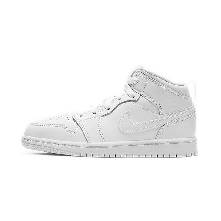 new Jordan 1 Mid PS Triple White 2020