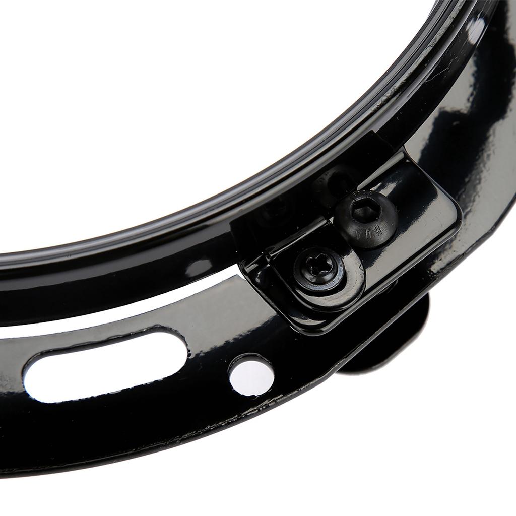 7 inch Car Headlight Round Mounting Bracket for ;Silver: