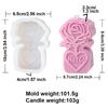 DIY Rose Heart Candle Molds 2D Love Slogan Aromath Soap Resin Mold Chocolate Cake Baking Tool Valentine's Day Decoration Gifts