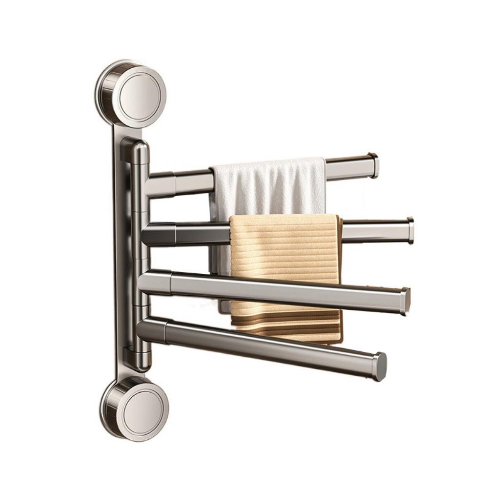 Rotating Swivel Towel Bar Multi-bar Bathroom Towel Rod Rust-proof Hanging Towel Holder  Living Room