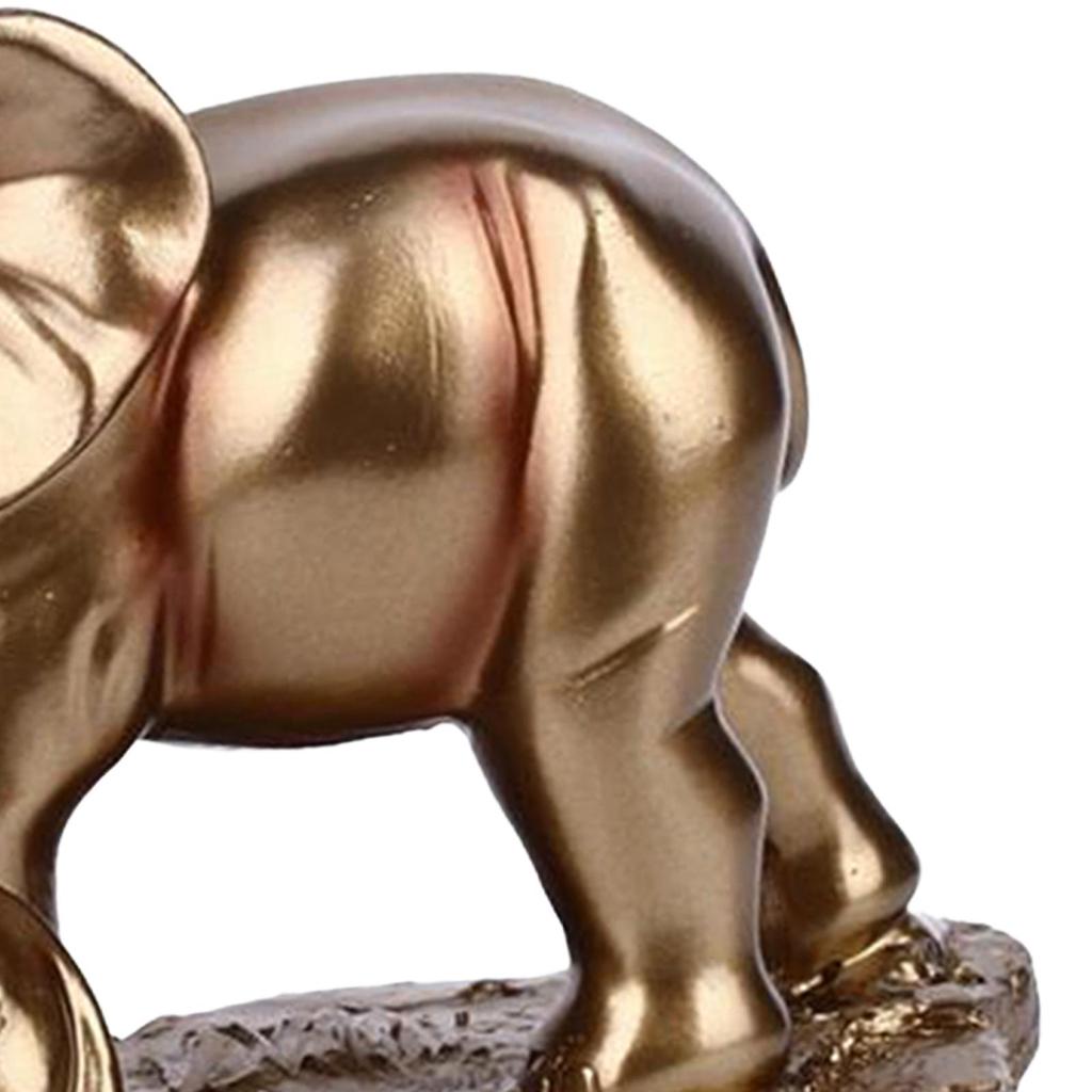 Elephant Statue Resin Elephant Figurine,Home Decor ,Housewarming Animal Sculpture Elephant Decor for Household Kitchen Dining