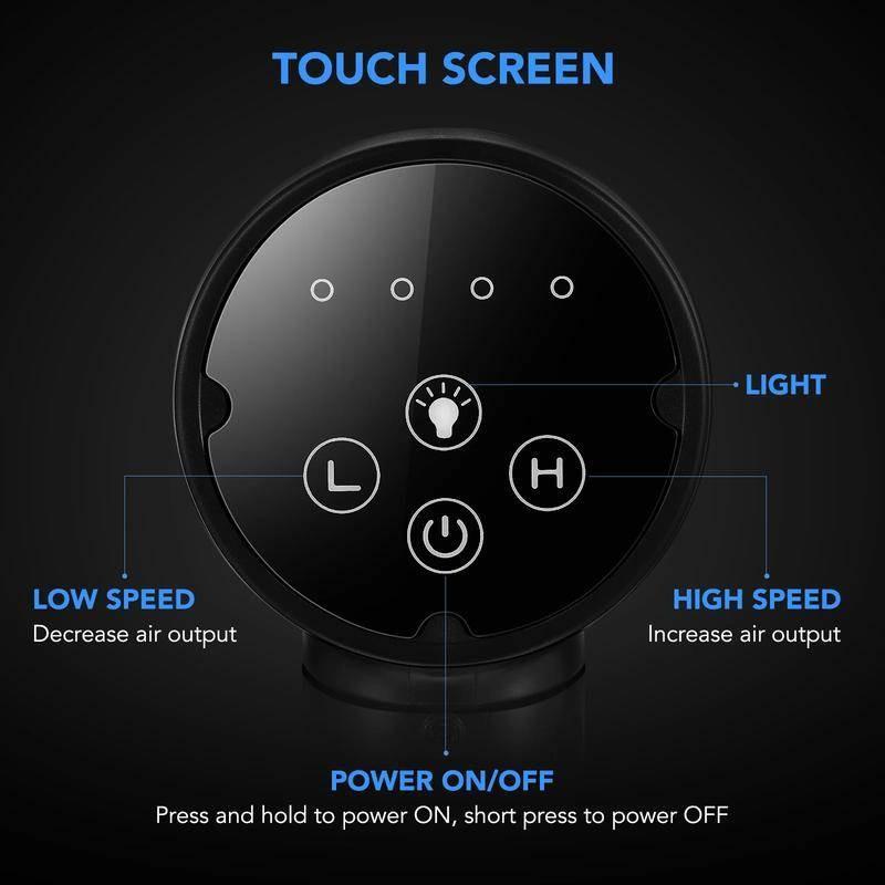 40000RPM Wireless Compressed Air Duster Portable Strong Powerful Keyboard Cleaner Black Household Computer Cleaning Air Blower