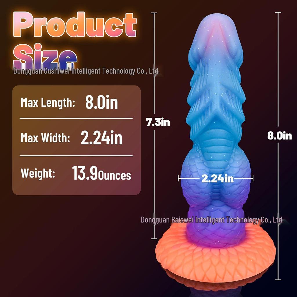 Dual-Use Luminous Silicone Dildo: Thick, Soft Anal & Vaginal Plug for Masturbation & SM Play