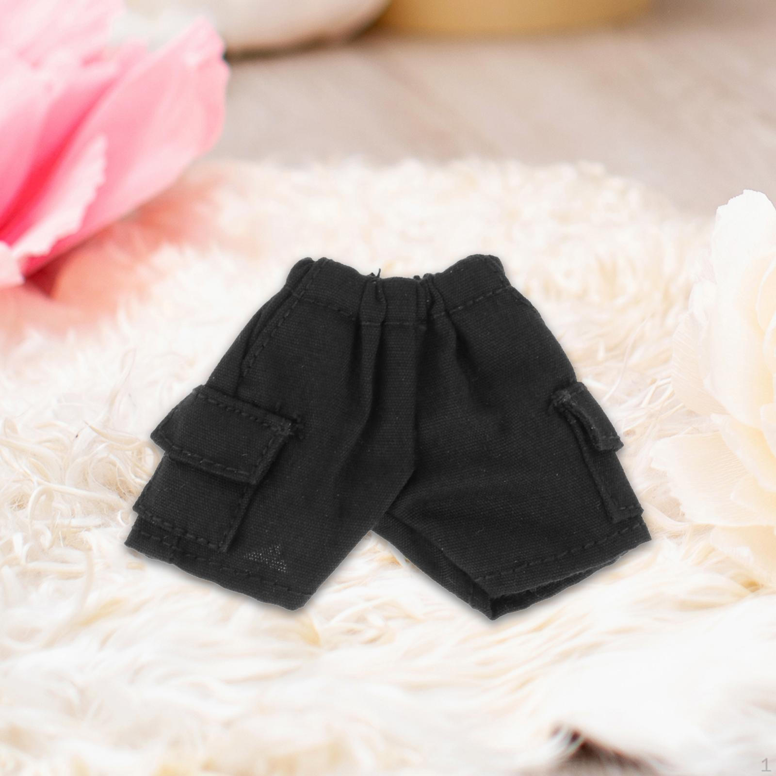 

1/12 Male Short Pants Accs, Handmade Doll Clothes for 6 inch Model, Action Figures чорний