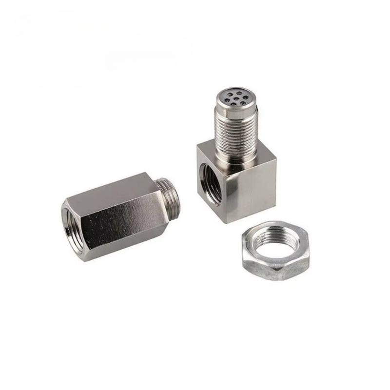 M18*1.5 Universal 90 Degree Mini Catalyst O2 Sensor Oxygene Sensor with a Mini Catalytic Converter