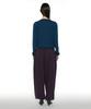 PARTIMENTO WOMEN Pwc Sheer V-Neck Knit Sweater_Teal Stripe