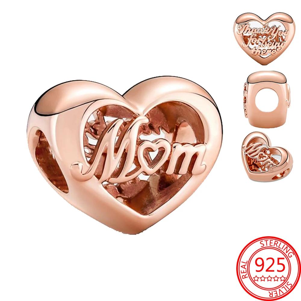 S925 Silver Heart Charm Jewelry Gift for Daughter Mom Wife Sister Romantic Love You Family Necklace Bracelet