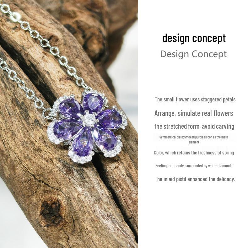 Gesen Petal-Shaped Jewelry Set: Luxury Ring, Earrings & Pendant for Women in Forest Style
