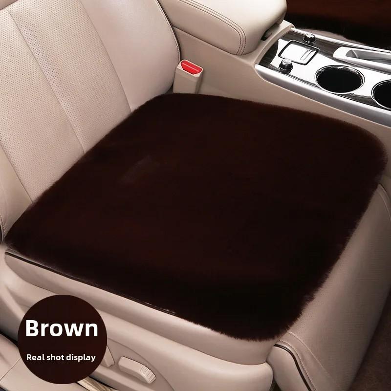 Sheepskin Car Seat Cushion Seat Covers Universal Fur Car Seat Cushion Winter Warm Car Seat Cover Automobile Interior Accessory