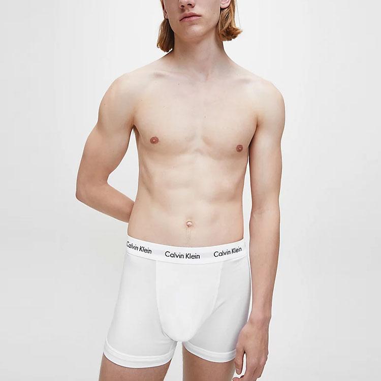 Calvin Klein Buchstaben-Logo Mid-Rise Boxer Briefs 3er-Pack Herren Unterwäsche Weiß U2662G-100