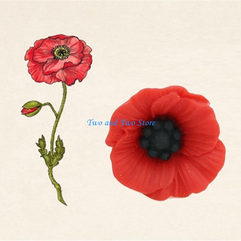 HX6F Pin Lapel Brooches Apparel Badge Pin for Women Girls on Remembrance Day CN