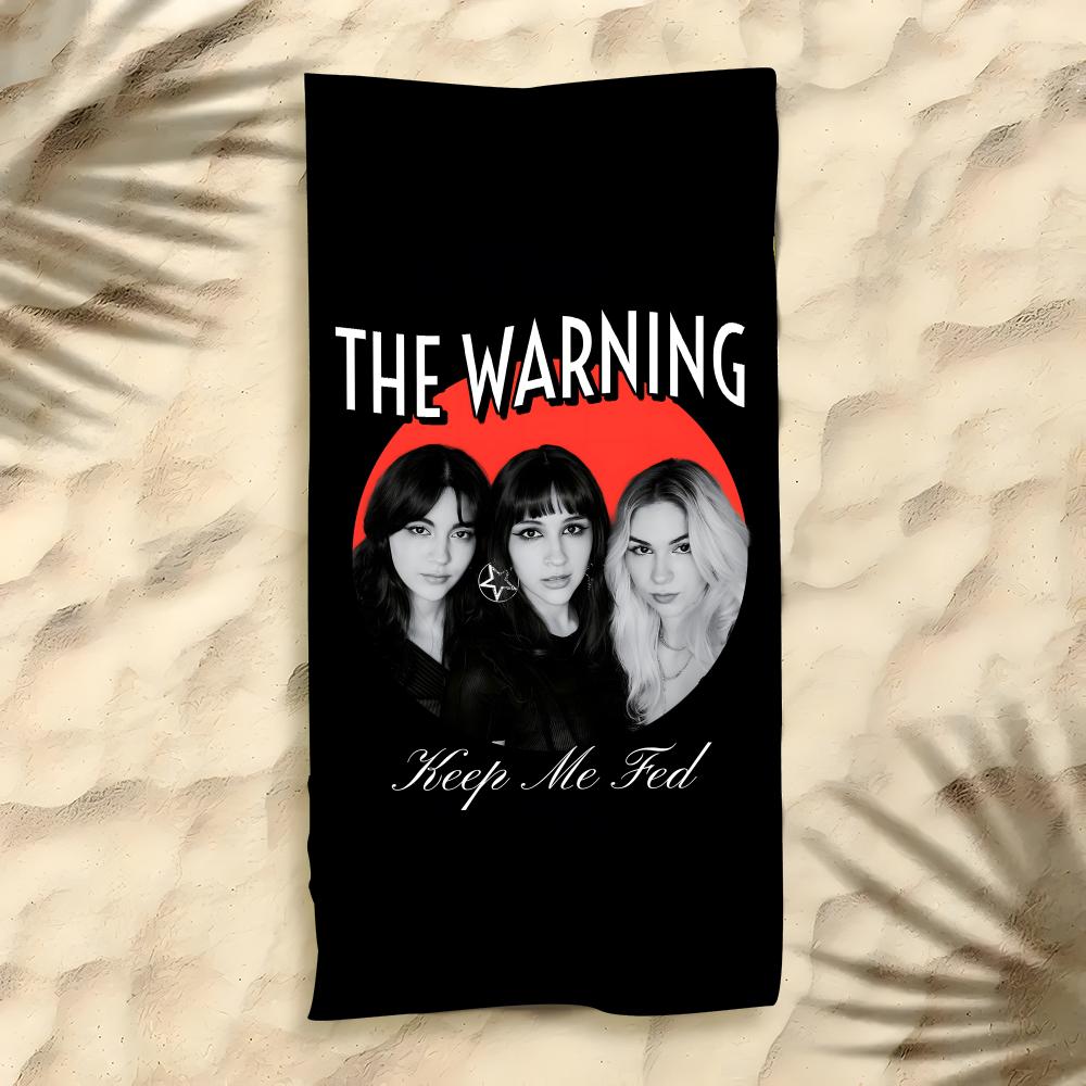 Band The Warning Towel Polyester Beach Towel Quick Dry Sand Free Bath Towel for Summer Pool Travel Vacation