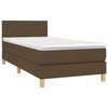 3140428 vidaXL Divan Bed with Mattress Dark Brown 90x200 Cm