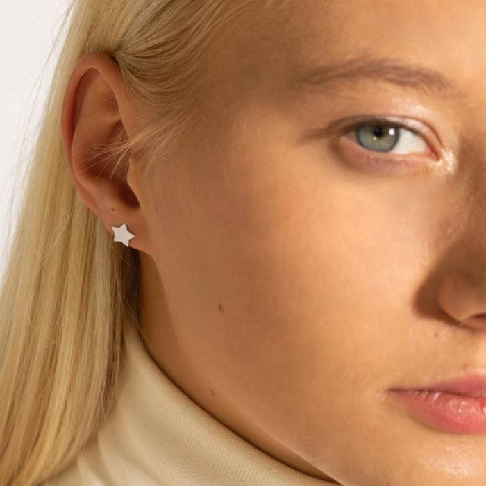 Boucles d'oreilles - LUXENTER - Essential - Argent 925 - Plaqué rhodium - 7mm x 7mm