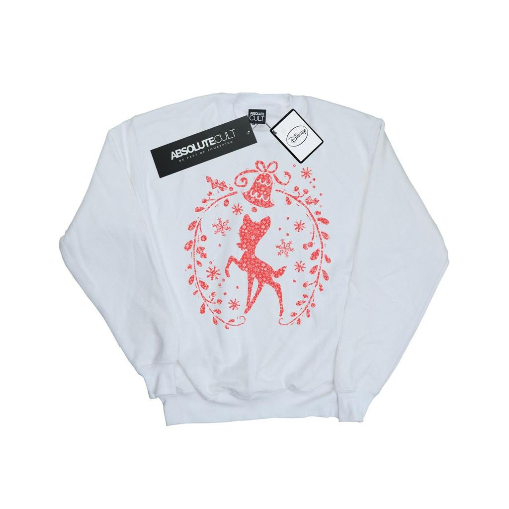 Disney Herren-Sweatshirt mit Bambi-Weihnachtskranz