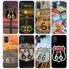 America Route 66 Phone Case For Samsung Galaxy A52 A51 A50S A32 A22 A12 A02S A72 A71 A31 A70 A30S Note 20 Ultra 10 Plus S10 Gala