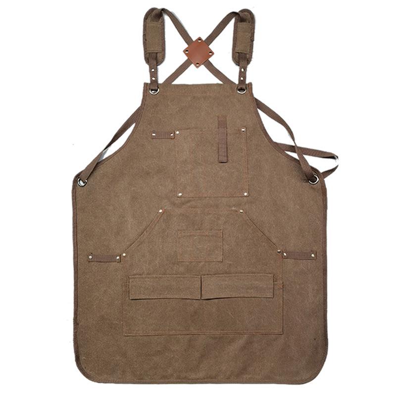 Modern Thick Canvas Apron with Custom Logo for Woodworking, Electrician, and Gardening Tasks