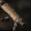 Hemp Rope Handle Dried Wood Loop-Handled Teapot Japanese Gilding Iron Glaze Teapot Small Size Teapot Tea Maker Tea Kettle