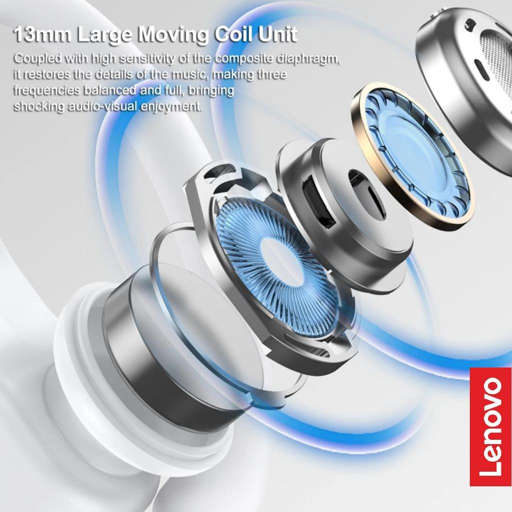Lenovo LP75 TWS Sports Earphones Bluetooth 5.3 Wireless Headphones Waterproof HiFi Stereo Noise Reduction Earbuds with Mics