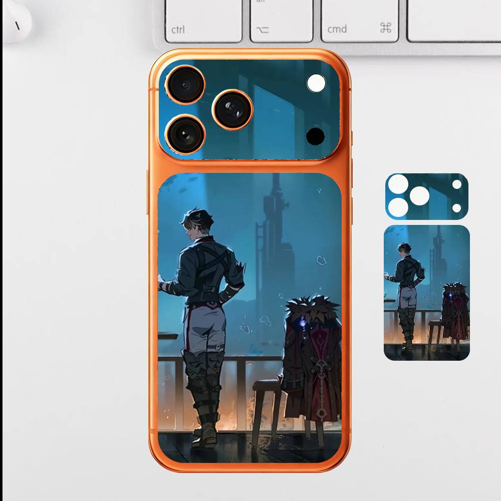 

Наклейка-скин W-Wriothesley Plain для iPhone17 Pro Max, Задняя пленка, Чехол-обертка, Защитная пленка для экрана, Защита от царапин, Прочная наклейка iPhone17promax