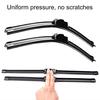 2Pcs Car Wiper Universal Sturdy U-shaped Clear Vision Effect Boneless Wipers