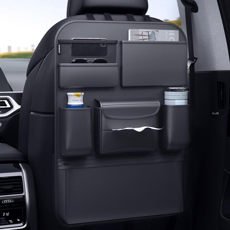Multi-Function Car Backseat Organizer Storage Bag Large Capacity Seat Back Hanging Bag With Protector Pad For Vehicle Interior