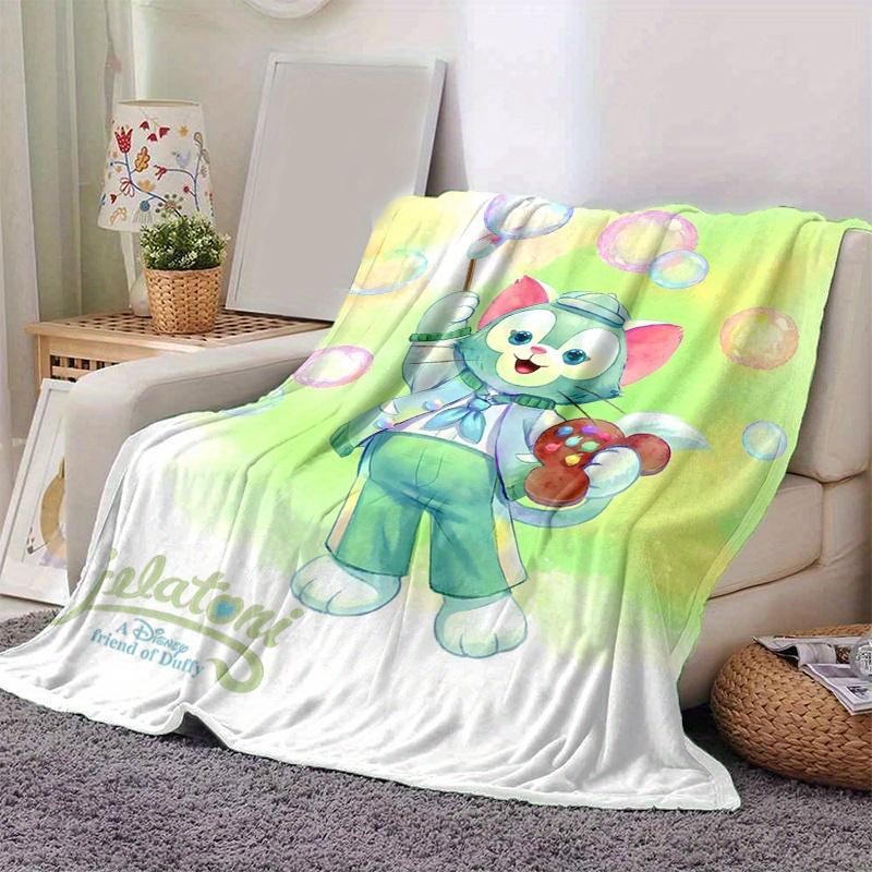 1pc, Gelatoni (1) Home Decor Flannel Blanket Perfect Gift for Bedroom, Living Room, Travel, Camping, Car