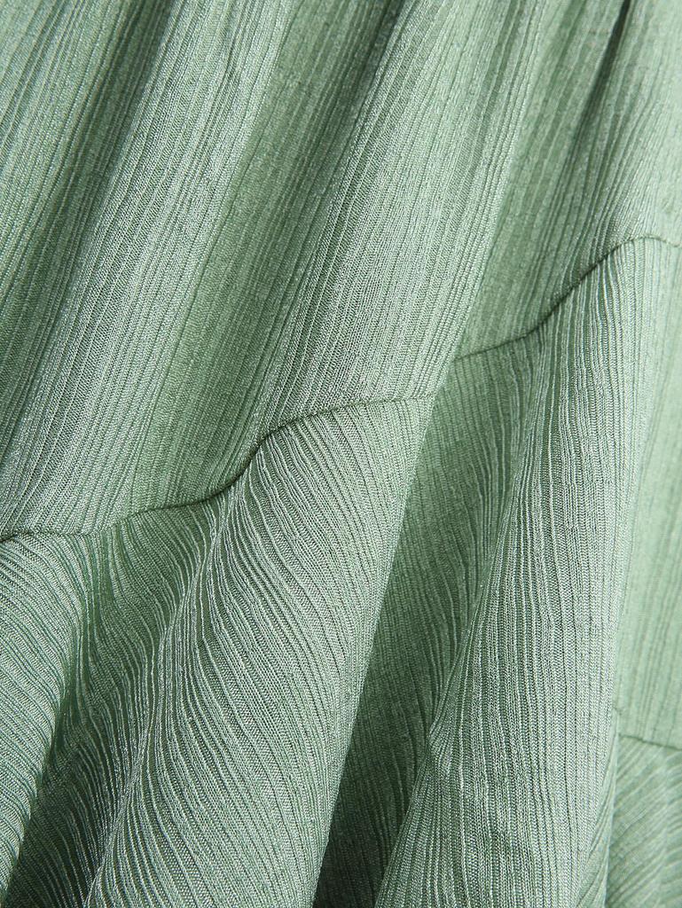 Rosegal Plus Size Ruffles Twist Textured Ribbed Tank Top