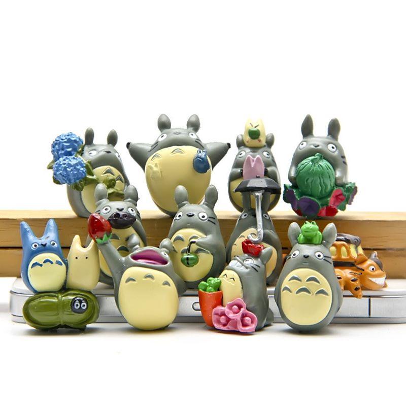 12pcsset My Neighbor Totoro Garden Decoration Anime Action Figurines Figure
