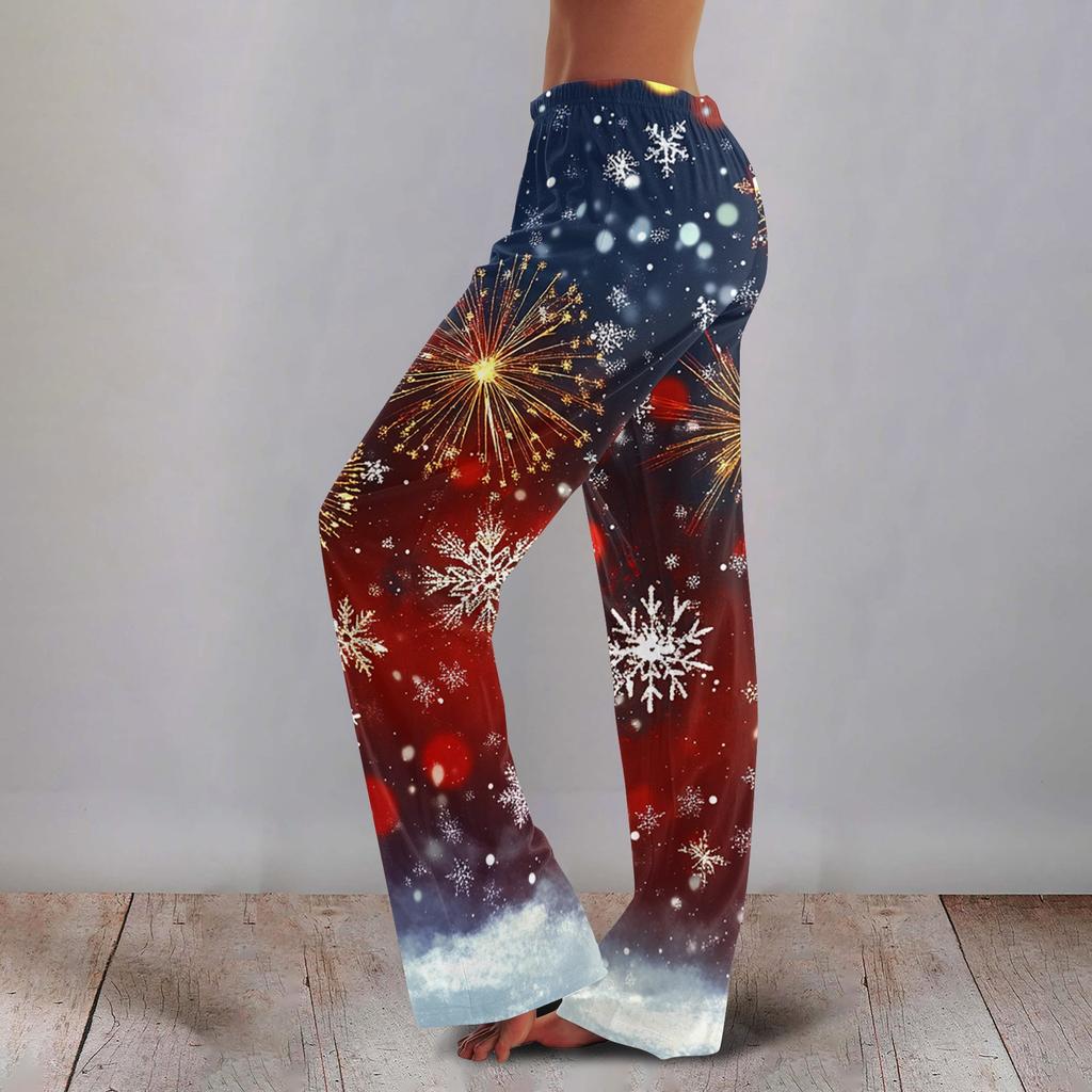 Women's Printed Wide Leg Pants Casual Relaxed Fit for Everyday Wear