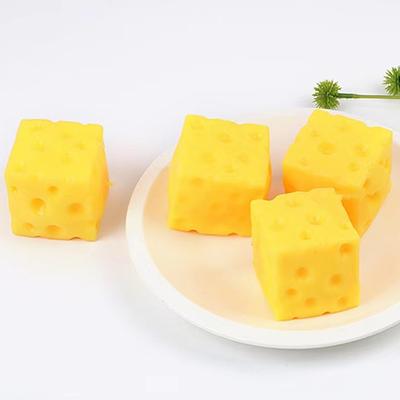 Cheese Pinching Creative Decompression Toy, Simulation Food and Entertainment, Stress Relief Release Tool