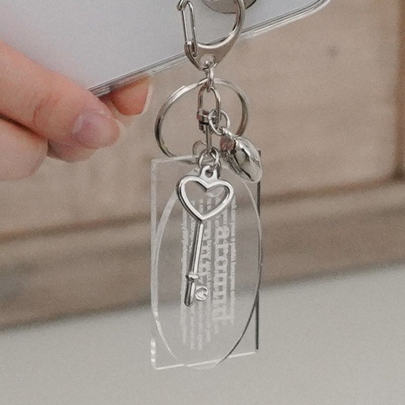 

around ann Signature heart keyring Free